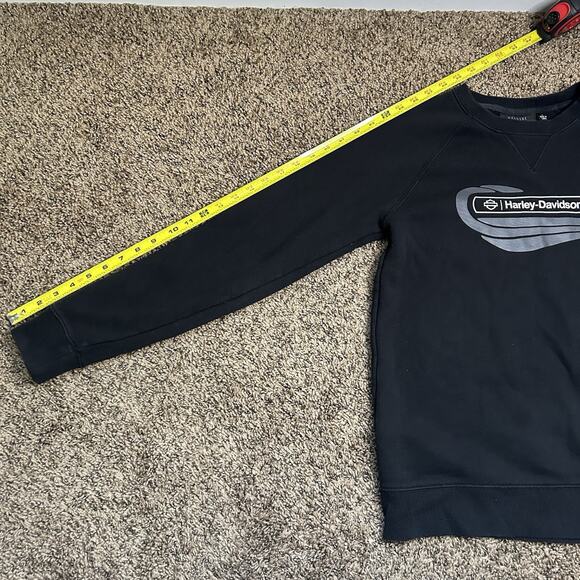 Harley Davidson Womens Crewneck Sweatshirt Sportster Medium Black Gray Sz Small - Picture 11 of 11